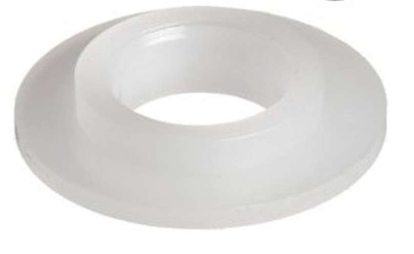 100) 1/4 Shoulder Washers / Nylon / Natural